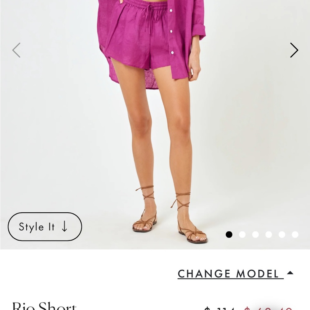 100% Linen LSpace shorts in Berry color.  Brand new with tags.